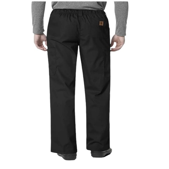 Carhartt Ripstop Boot Cut 8-Pocket Cargo Scrub Pant Sz Medium Black - Picture 2 of 10